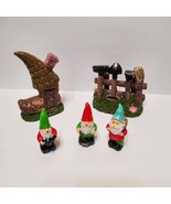 Garden Gnome Fairy Garden Set, Gnome House, Gnome Decor, Miniatures - £19.97 GBP