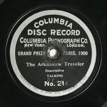 THE ARKANSAW TRAVELER 78 RPM Columbia 1901? (An American Historical reco... - £43.13 GBP