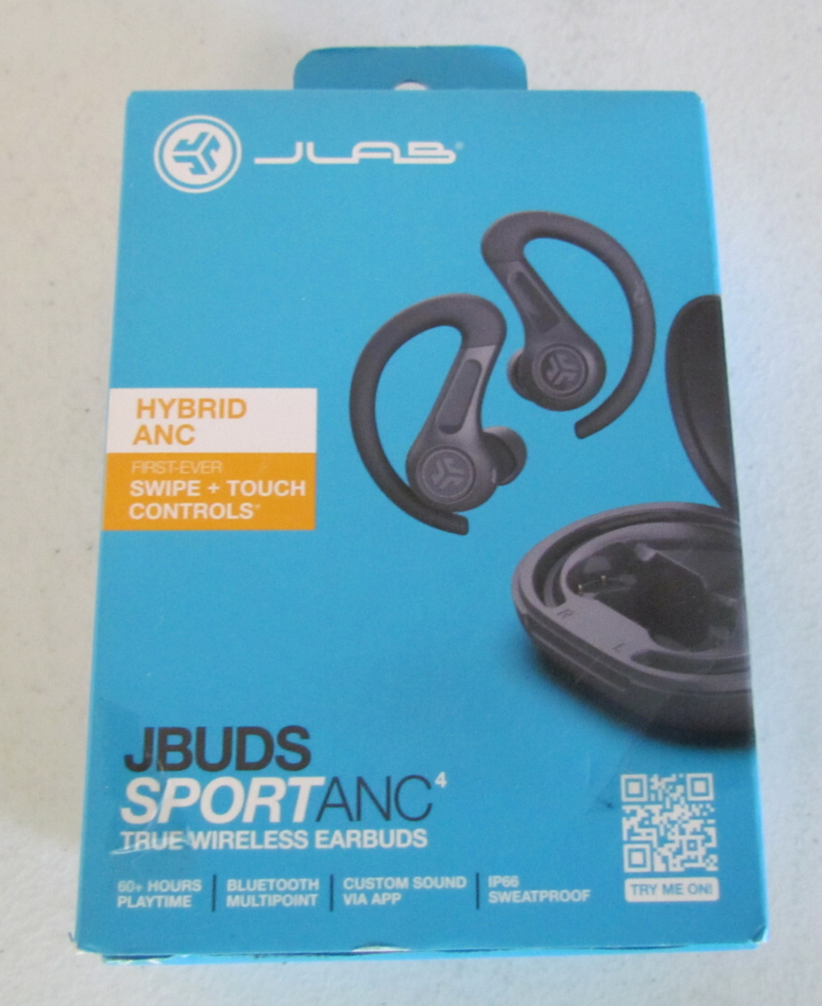 JLab JBuds Sport ANC 4 Bluetooth ANC Earbuds Sporthook Fitness &amp; Gym - $39.95