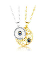 Sun Moon Necklaces Gift Heart Magnetic Paired Pendant Jewelry Chain Choker 2 PCS - $9.30