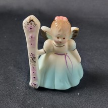Vtg 1st Birthday Josef Originals Angel Girl Cake Topper Porcelain Blue F... - $14.84