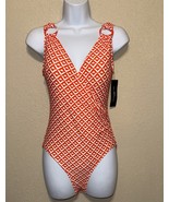 Carmen Marc Valvo Women&#39;s One Piece Swimsuit Orange Size 8 NEW - $1,613.35 MXN