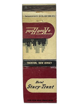 Hotel Stacy Trent Knott Motel Trenton New Jersey Matchbook Cover Matchbox - £3.89 GBP