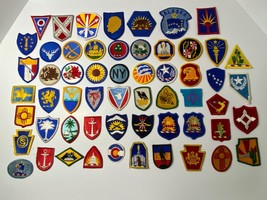 STATE GUARD AND NATIONAL GUARD PATCHES, ASSORTED GROUPING OF 57, NO DUPL... - £54.44 GBP