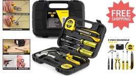 Ergonomic 9-Piece Hand Tool Kit with Blow Molded Storage for Home Essent... - $582.46 MXN