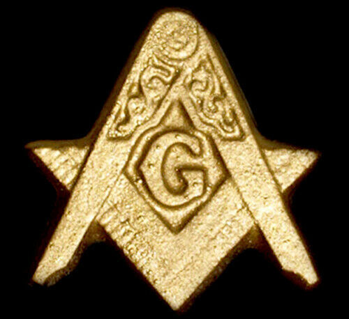 Freemason Masonic Lodge Symbol sculpture plaque Gold Finish - $19.79