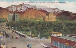 City Park Ogden Utah UT 1936 to Salina KS Postcard B22 - $2.99