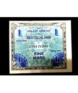 Authentic - Germany 1944 1 Mark Allied Occupation - Uncirculated - Crisp... - £159.45 GBP