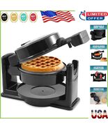Easy-Clean Nonstick Flip Waffle Maker for 1.25&#39;&#39; Thick Waffles &amp; Snacks - $50.34 CAD
