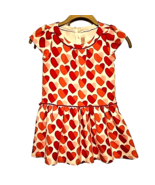 Size 6 Gymboree Red and Pink Valentine Heart Dress Knit Short Sleeves As Is - $12.64