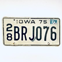 1978 United States Iowa Delaware County Passenger License Plate 28 BRJ076 - $16.41 CAD