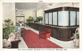 Milwaukee, Wisconsin Postcard &quot;New Hotel Randolph&quot; F39 - £2.40 GBP