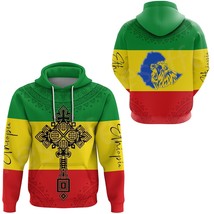 Tessffel Ethiopia County Flag Reggae Africa Native Tribe Lion Retro Harajuku Tra - £70.02 GBP