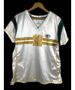 Green Bay Packers Jersey Shirt XL Womens Aaron Rodgers #12 V Neck White ... - $283.45 MXN