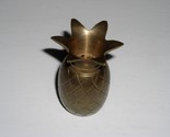 Pineapple Salt Pepper Shaker Solid Brass Vintage Curio Cabinet Knick Kna... - £11.79 GBP