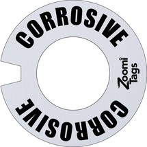 Z O Omitags Corrosive Can Container Id Tag Osha Compliant Acid Danger Warning - £14.94 GBP