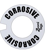zOOmitags CORROSIVE Can Container ID Tag OSHA Compliant ACID Danger Warning - £18.35 GBP