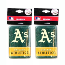 2pk Oakland Athletics Magnet Diamond Checked Style 2x3 MLB Official Merch - $11.64