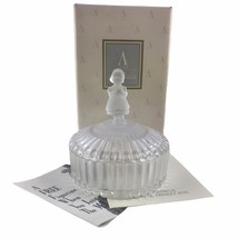 1993 Avon Hummel Collectible Crystal Trinket Box With Girl Figure In Ori... - $16.95