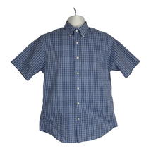 Land&#39;s End Men&#39;s Short Sleeved Traditional Fit Button Down Dress Shirt Size M - £25.75 GBP