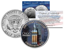 Orion Spacecraft Nasa Test Flight 2014 Jfk Half Dollar Coin - New Quest For Mars - £6.78 GBP