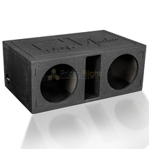 Dual 15&quot; Ported Subwoofer Box Bed Liner Coated 3/4&quot; MDF Vented Enclosure - £429.15 GBP