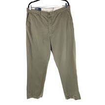 Polo by Ralph Lauren Mens Prospect Pants Khaki Cotton Brown 36x32 - $14.49
