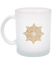 Tmd Holdings Snowflake 18 oz rosty look Glass Mugs, Set of 4 NEW - £18.08 GBP