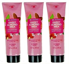 (3) Bolero 2xConcentrated Sweet Almond Milk Exfoliating Body Wash 10 Oz Ea Sealed - $19.76