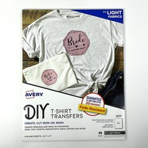 Avery 3271 Iron-On Ink Jet T-Shirt Transfers 6 Sheets LIGHT 8.5&quot; x 11&quot; S... - $14.00