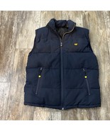 CAT Caterpillar Workwear Men’s Navy Blue Polyester Full Zip Puffer Vest ... - $81.69 CAD