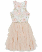 Rare Editions Big Girls Plus-Size Sequin Embroidered Dress - £24.34 GBP