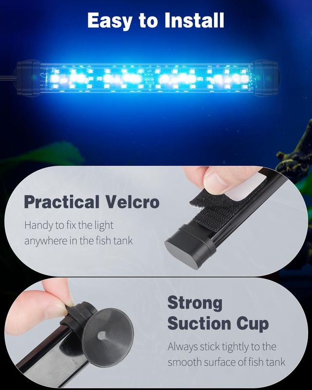 Pawfly 5 W Aquarium LED Light 8 Inch 24/7 Fish Tank Light with Full Spectrum Bri Item image 6