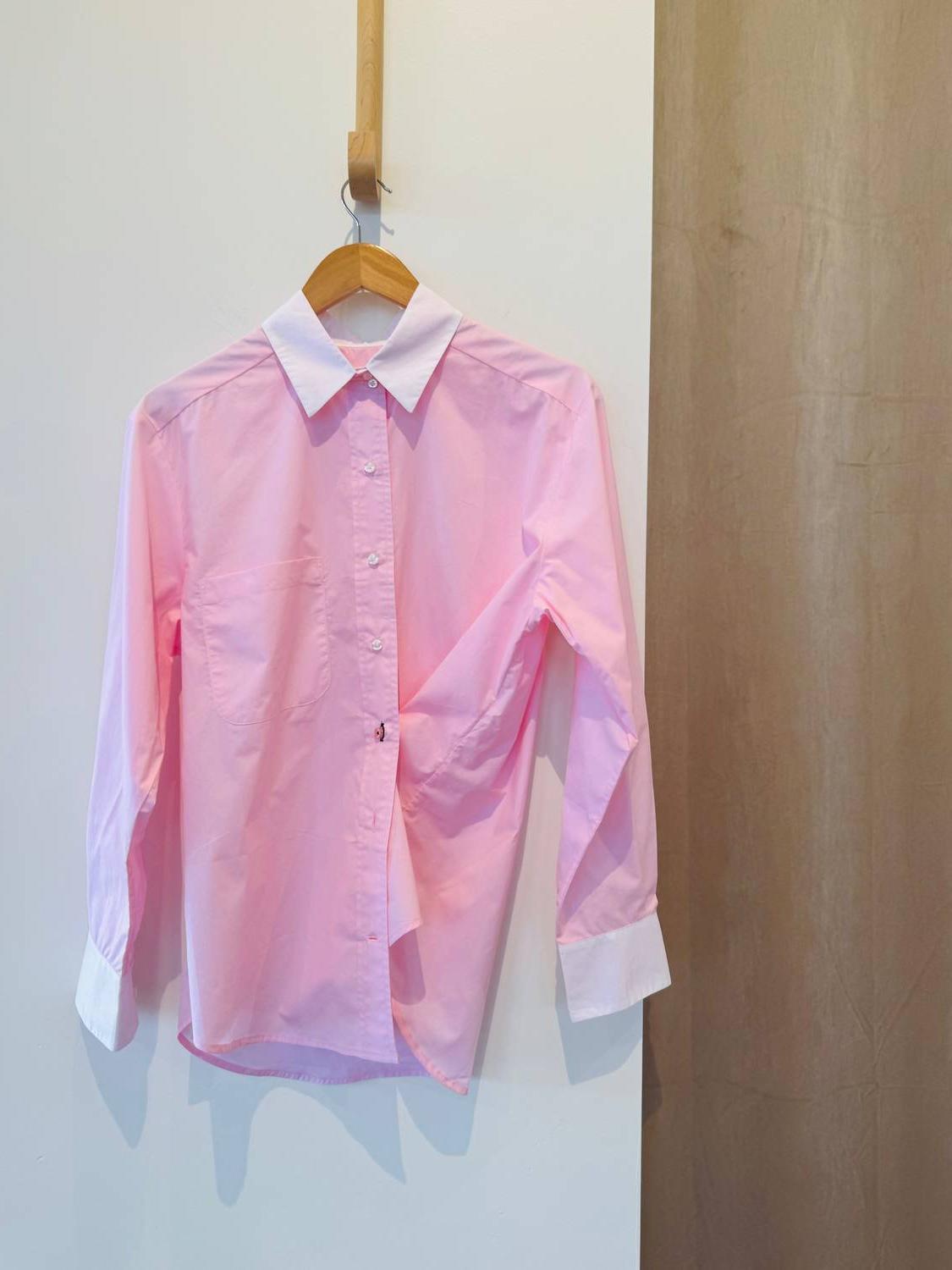 Cissa Women&#39;s Modernized Shirt Gentlemen&#39;s Pink/white - $184.00