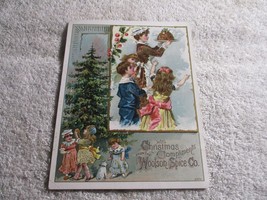 Antique Victorian Lion Coffee Christmas Kid Trade Card Woolson Spice Toledo Ohio - £23.29 GBP