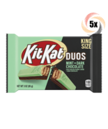 5x Packs Kit Kat Duos Mint + Dark Chocolate Wafers Candy Bars | King Siz... - $22.33 CAD
