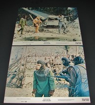 2 1973 BATTLE FOR THE PLANET OF THE APES Movie LOBBY CARDS Roddy McDowall - £14.11 GBP