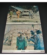 2 1973 BATTLE FOR THE PLANET OF THE APES Movie LOBBY CARDS Roddy McDowall - £14.05 GBP