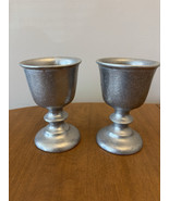 Set Of 2 Vtg Wilton Armetale RWP Pewter Plough Tavern Wine Water Goblets... - $32.57 CAD