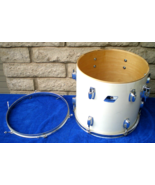 LUDWIG ROCKERS Vtg USA Maple 4-Ply 13&quot; x 12&quot; White MOUNTED TOM For Your ... - £164.01 GBP