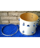 LUDWIG ROCKERS Vtg USA Maple 4-Ply 13&quot; x 12&quot; White MOUNTED TOM For Your ... - $209.99