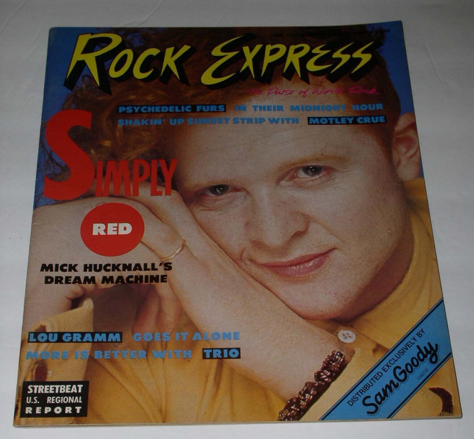 Simply Red Mick Hucknall Rock Express Magazine Vintage 1987 Psychedelic ... - $24.99