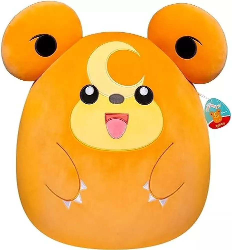 NEW Squishmallows Pokemon 14&quot;&quot; Teddiursa Plush Ultrasoft Stuffed Animal SQPK0004 - £34.66 GBP