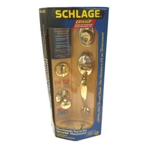 Schlage Ultima Brass Maximum Security Handleset F360D Deadbolt 4 Key New - £74.15 GBP