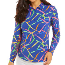 Nwt Ladies Ibkul Gifted Blue Long Sleeve Polo Golf Shirt - M L Xl &amp; Xxl - $64.99