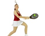 Female Tennis Player Christmas Ornament by Gallarie II Red and White - $8.73