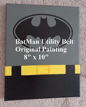 Batman Logo Utility Belt Original Painting on Canvas signed by artist - €8,57 EUR