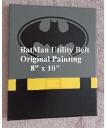 Batman Logo Utility Belt Original Painting on Canvas signed by artist - €8,58 EUR