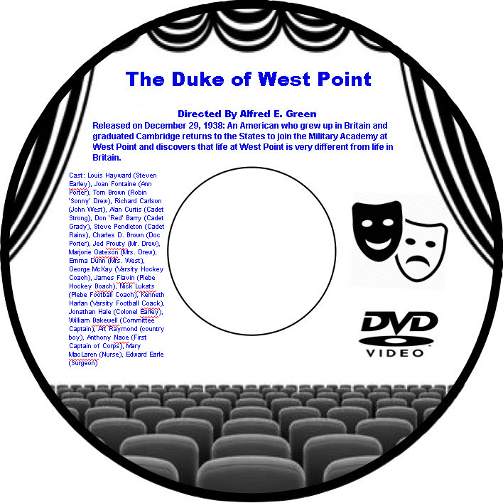 The Duke of West Point 1938 DVD Film Drama Alfred E. Green Louis Hayward Joan Fo