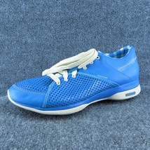 Reebok Easy Tone Women Sneaker Shoes Blue Leather Lace Up Size 9.5 Medium - $39.59